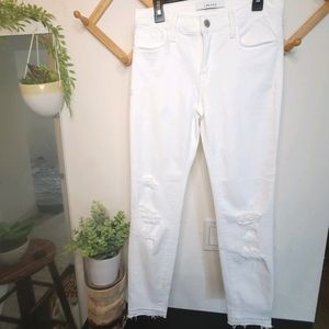 J Brand white ripped jeans size 27